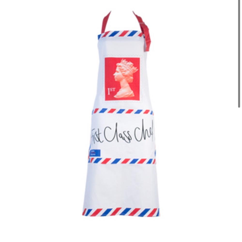 Kitchen Apron First Class Chef QEII postage stamp - Picture 2 of 2